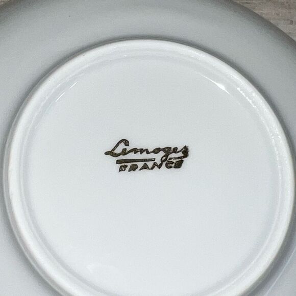 Vintage Limoges Floral Rose Porcelain Bowl White Pink And Green Made In France - Picture 11 of 11